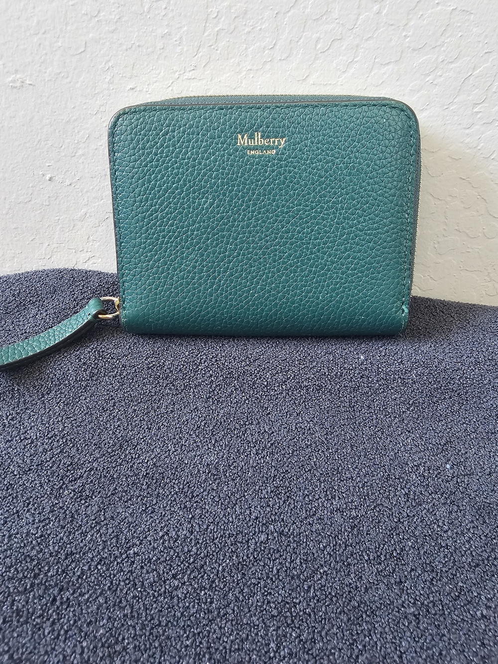 Mulberry Classic Small Zip Around Wallet In Mediterranean Blue/Green - Picture 6 of 7
